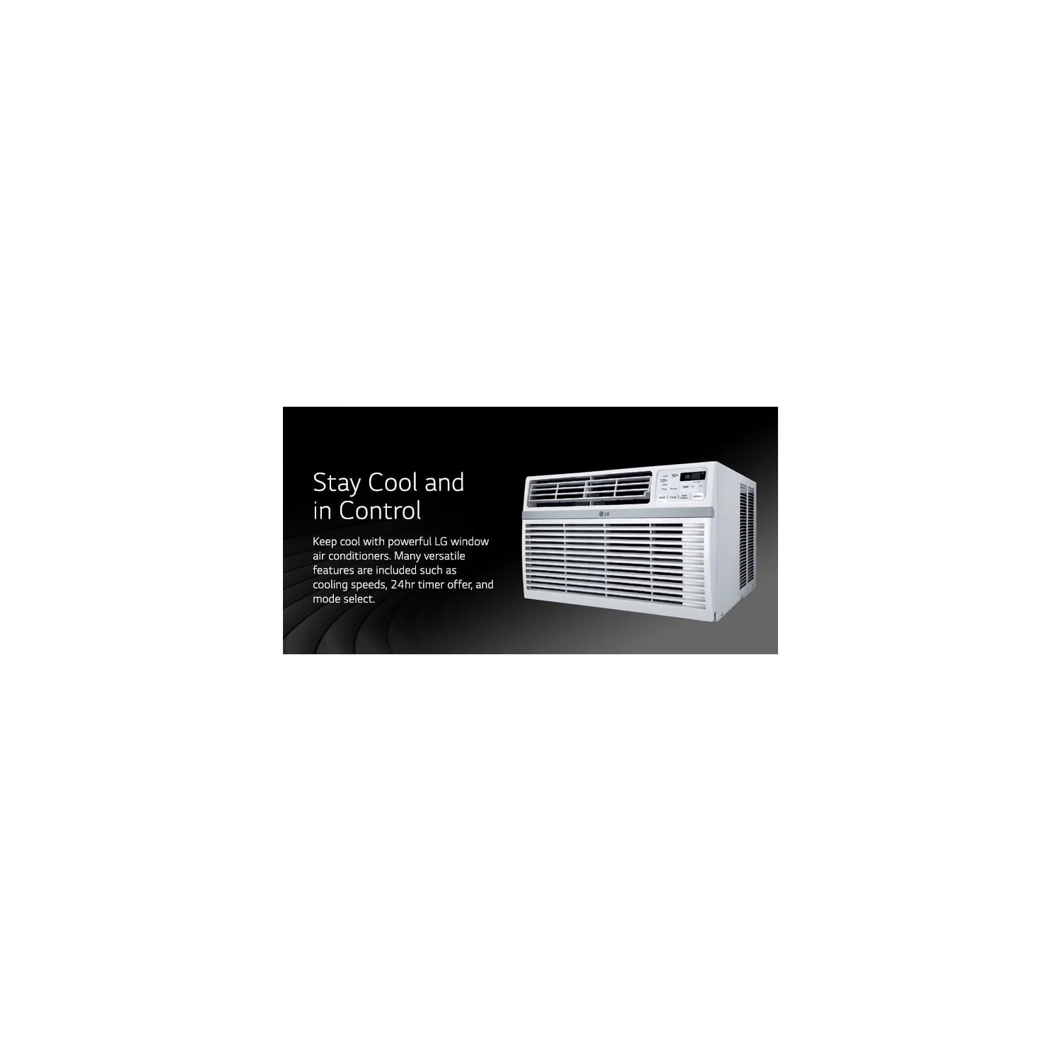 LG 10,000 BTU Window Air Conditioner, Cools 450 Sq. ft.  Electronic Control with Remote