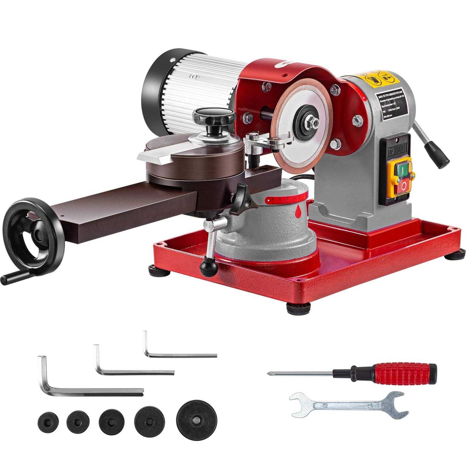 VEVOR Circular Saw Blade Sharpener 370W Bench Grinder w/ 5 Grinding Wheel - Shop Hardware Tools Online Store