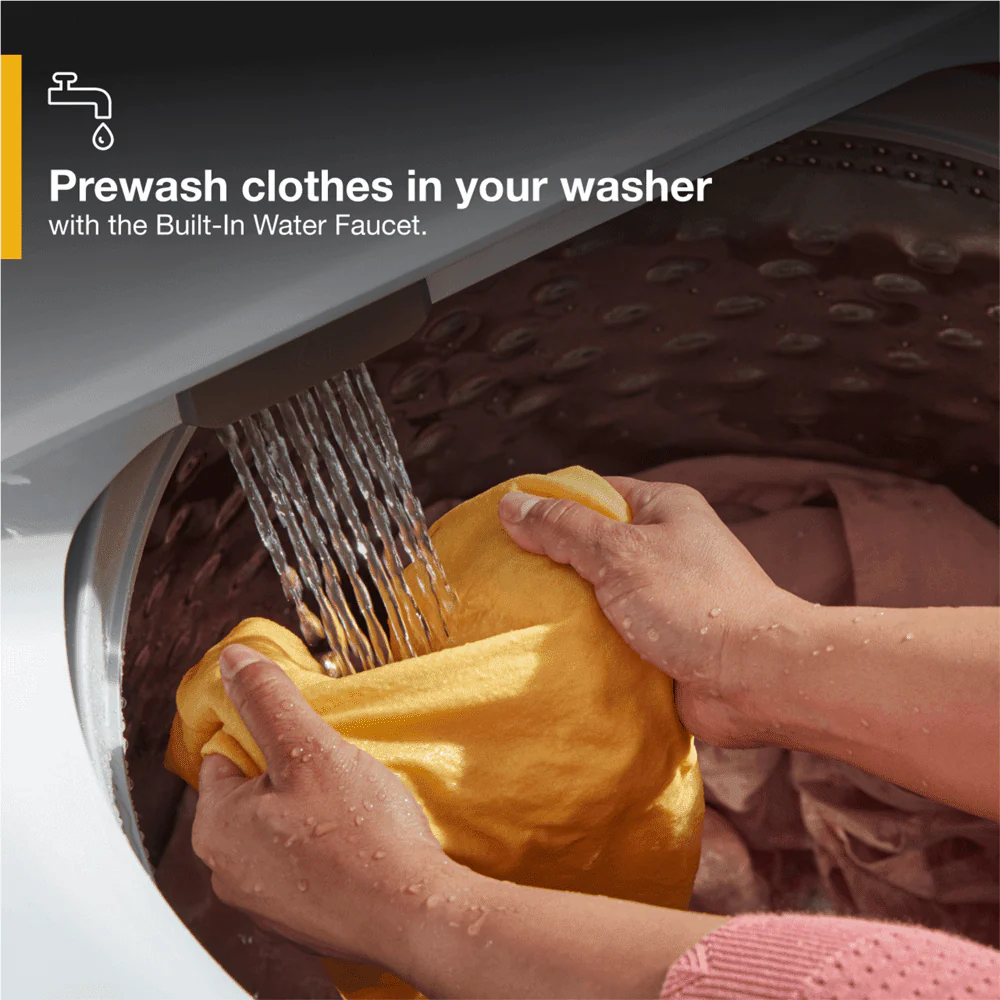Whirlpool WTW5010LW 4.6 Cu. Ft. White Top Load Impeller Washer with Built-In Faucet