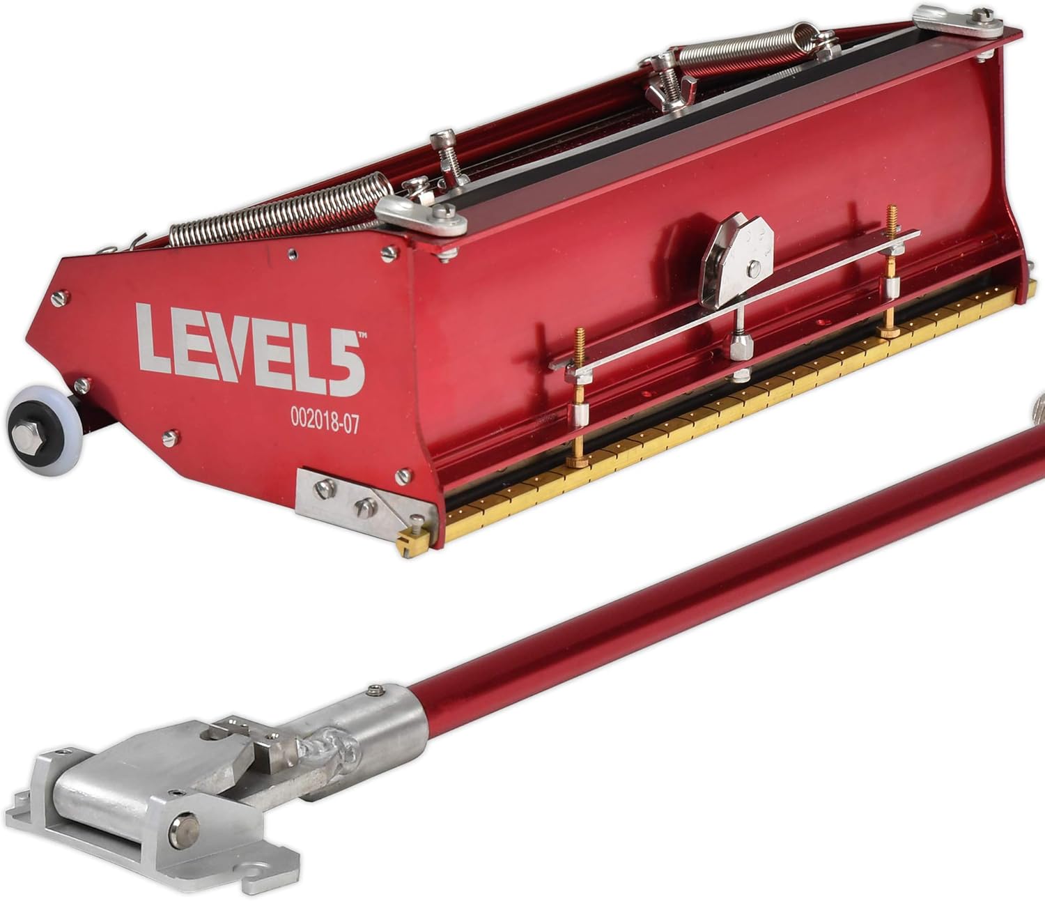 7-Inch Flat Finishing Box + Extendable Handle - LEVEL5 | Pro-Grade | Drywall Gyprock Plasterboard Sheetrock | 4-572
