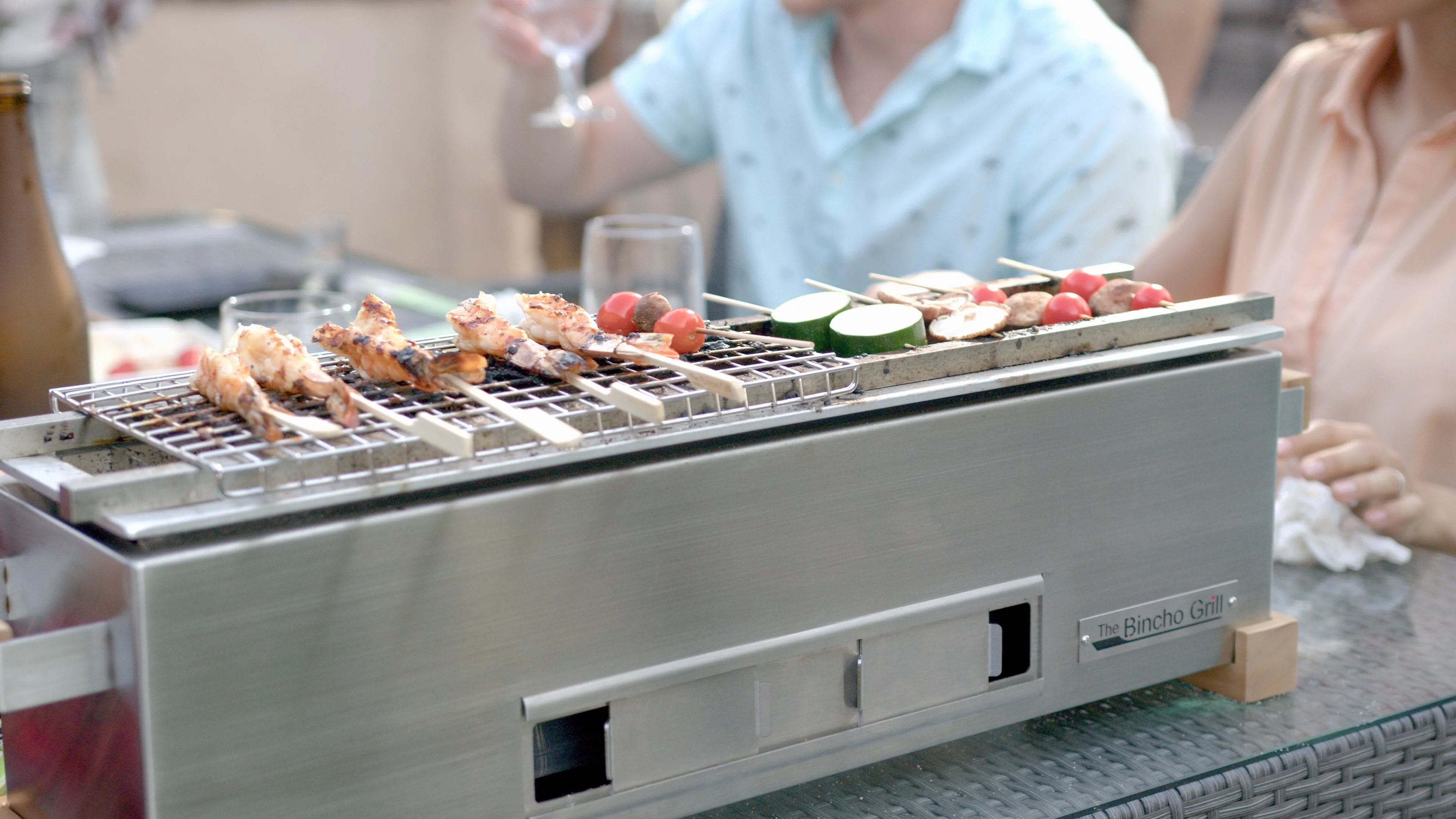 The Bincho Grill 24" Yakitori Tabletop Charcoal Grill