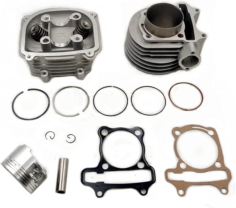 hongyu 61mm Big Bore Cylinder Head Kit for GY6 125cc to 180cc Engine with 69mm Valves scooter taotao kazuma ATV Moped Pack of 2