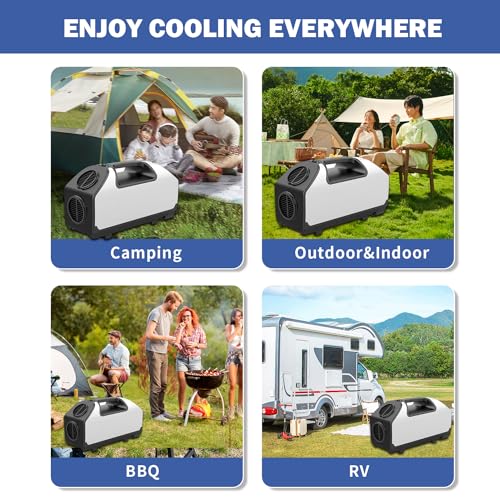 Aspligo DC 24v Tent Air Conditioner Portable Air conditioner Cooling AC Unit for Outdoor Camping Tent Van RV Camper Motorhome Truck Trailer SUV Car New energy