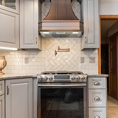 Range Hood Insert/Built-in 30 Inch,Ultra Quiet,Powelful Suction Stainless Steel Ducted Kitchen Vent Hood with LED Lights and Dishwasher Safe Filters, 3-Speeds 600 CFM