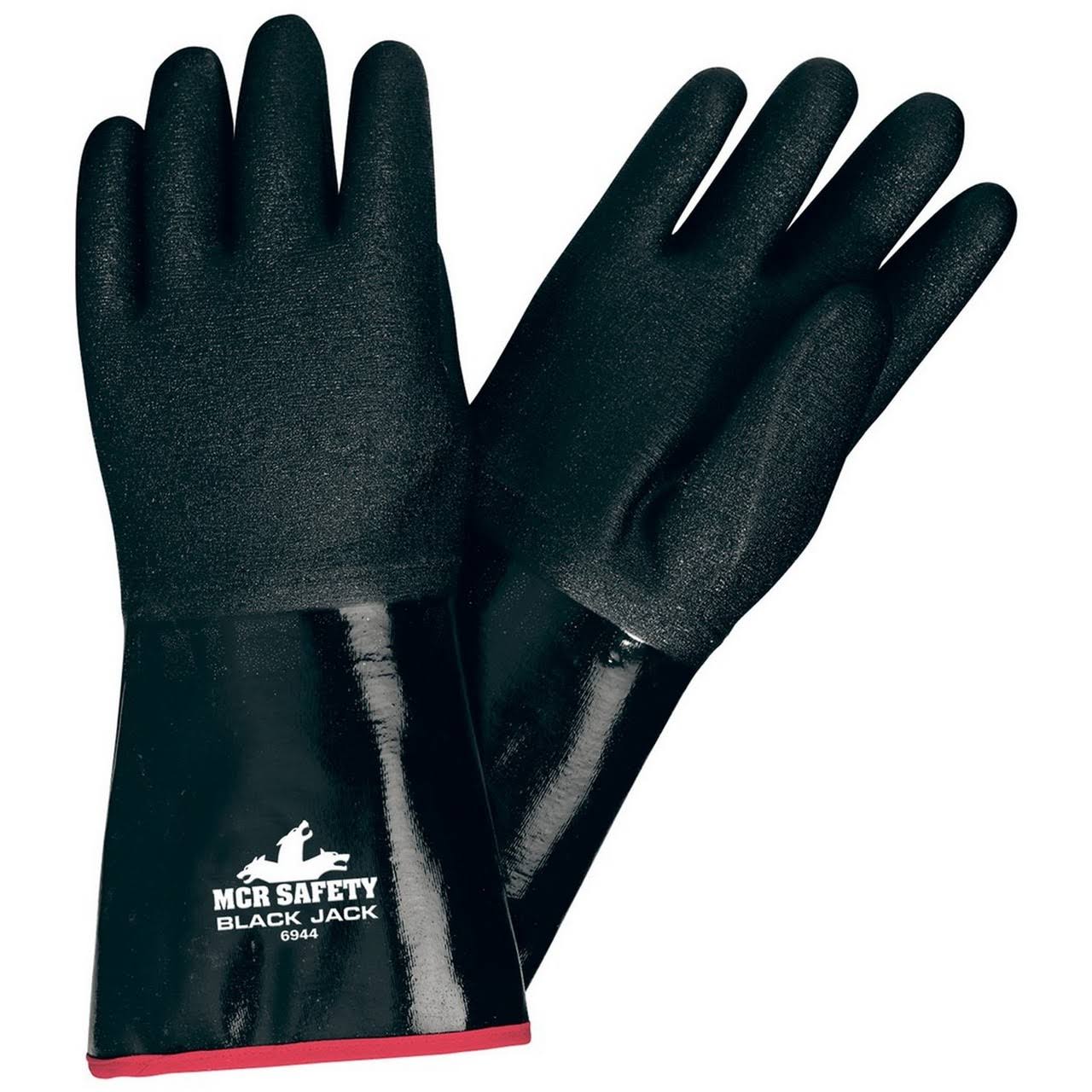 MCR Safety 6944 Black Jack 14x22 Black Multi-Dipped Neoprene, Foam Liner, Etched Rough Finish