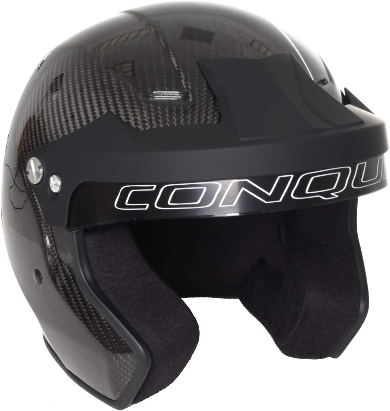 Conquer Carbon Fiber Snell SA2020 Approved Open Face Racing Helmet