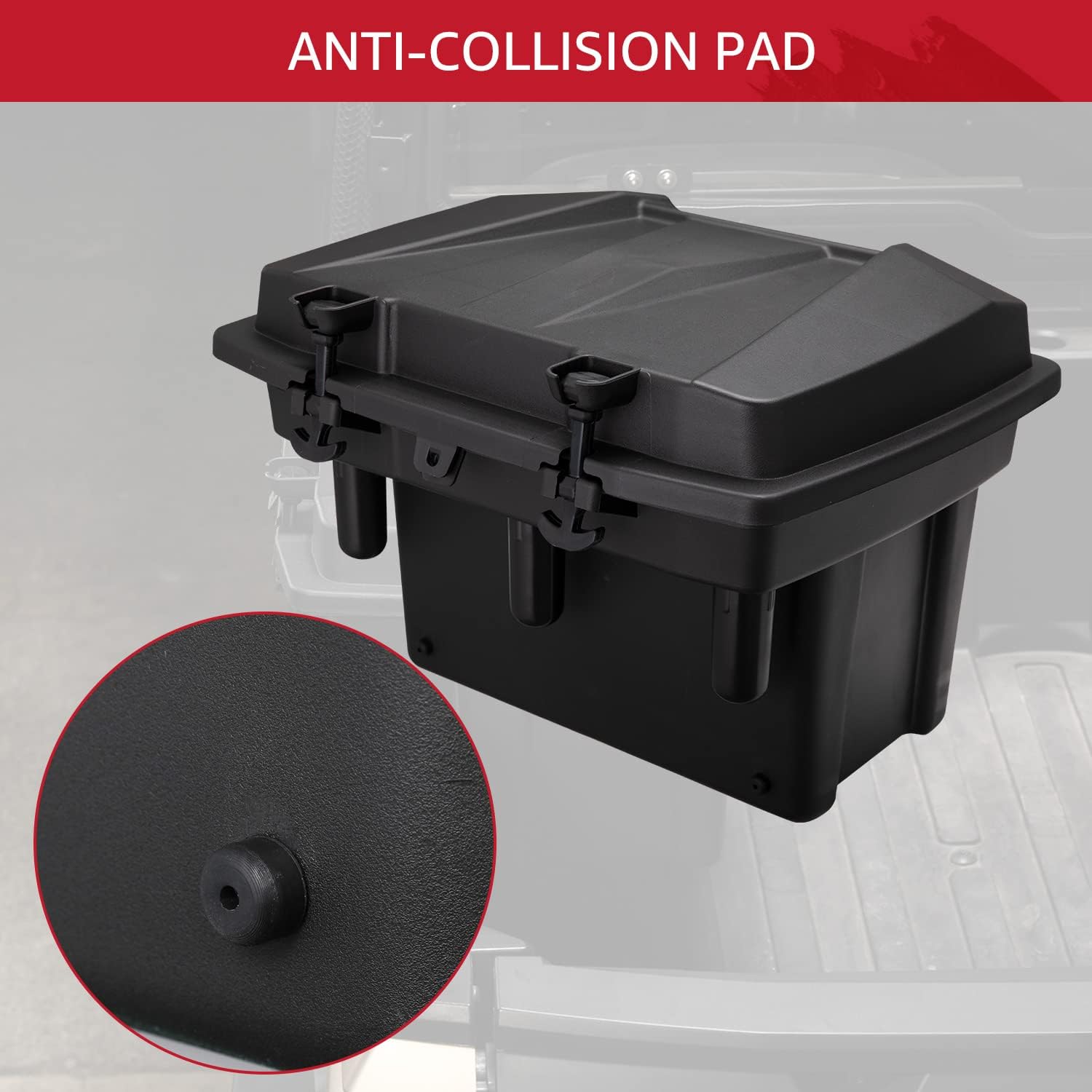 HAKA TOUGH Ranger Storage Box, Ranger Bed Trunk Cargo Tool Box Compatible with 2009+ Polaris Ranger Crew Ranger XP General 1000 Cfmoto Uforce 500/800 Accessories