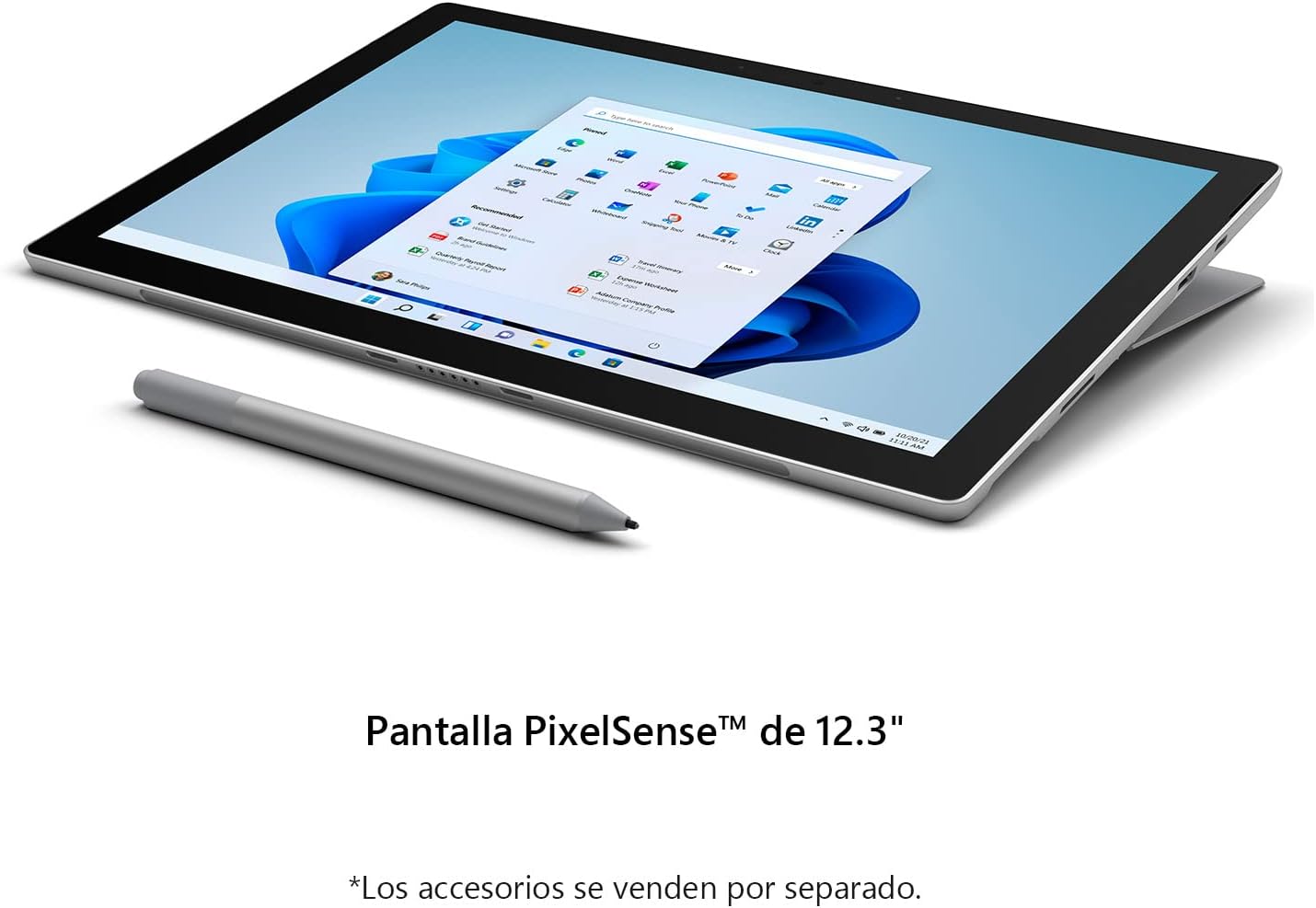Microsoft Surface Pro 7+ 128GB i5-1135G7 8GB RAM (12.3-inch Touchscreen, Wi-Fi, Quad-Core i5, Windows 11 Home) Platinum, TFN-00001