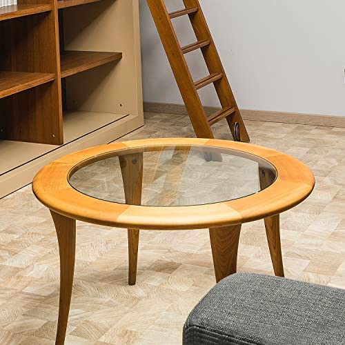 39" Inch Round Glass Table Top 1/2" Thick Tempered Beveled Edge by Fab Glass and Mirror