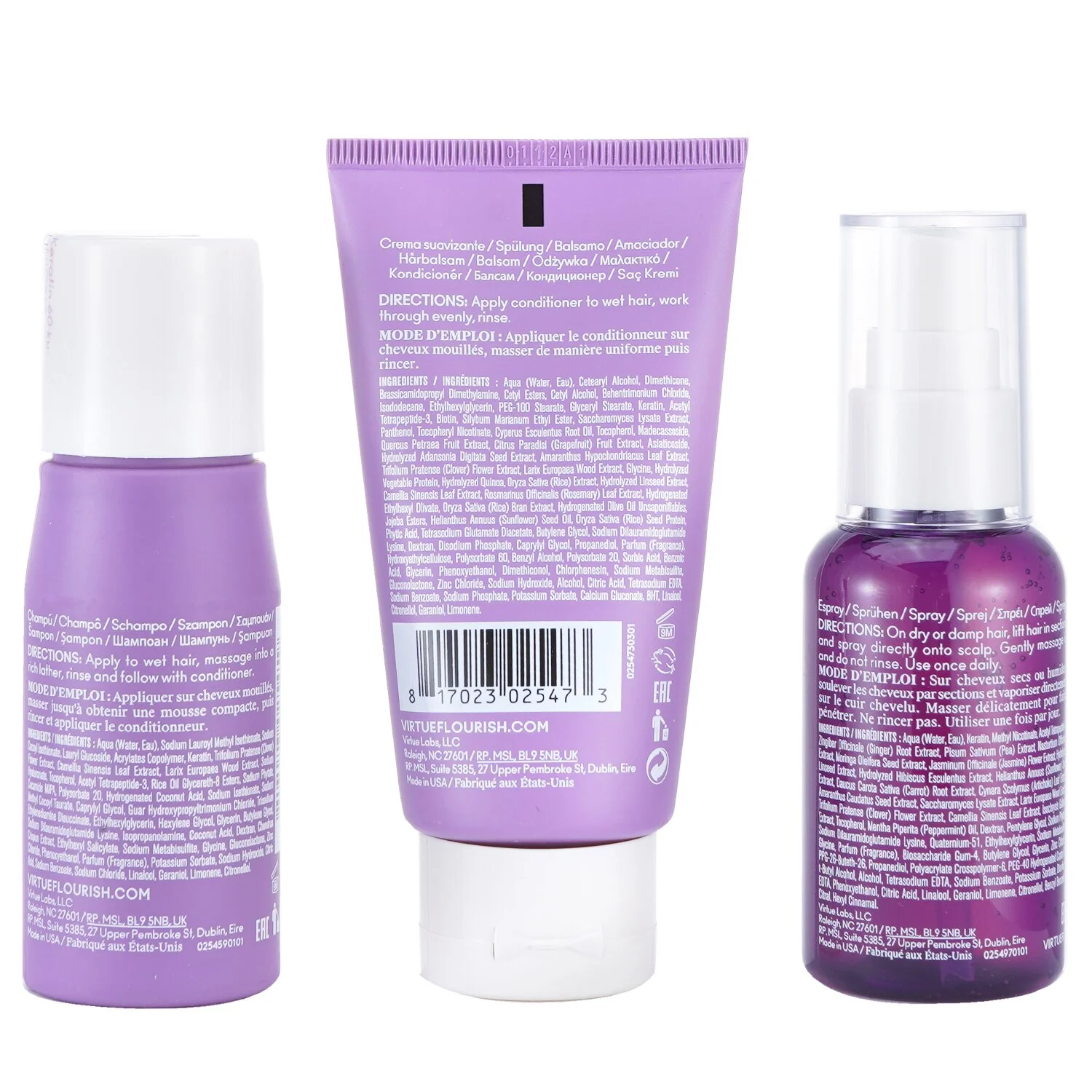 Virtue Flourish Hair Rejuvenation Treatment Set 3pcs