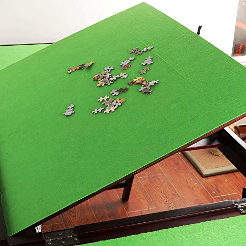 Wooden Jigsaw Puzzle Table for Adults & Kids,Large Portable Folding Table with Storage & Cover,Fold-and-Go Tilting Table,Multifunction Home Furniture - Puzzle Accessories for 1500 Pcs