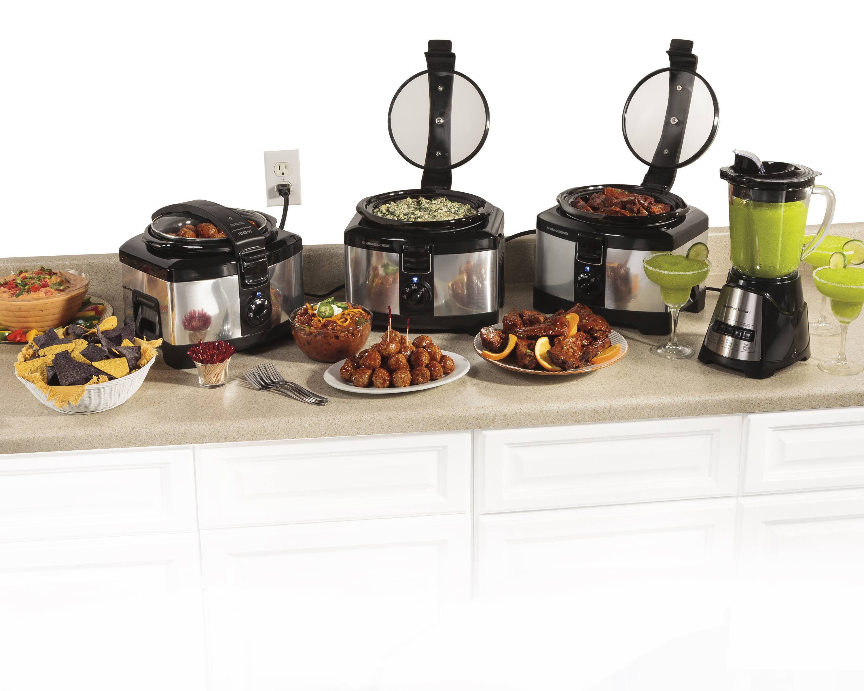 Hamilton Beach 33540A Connectables Slow Cooker, Silver, 4 Quarts