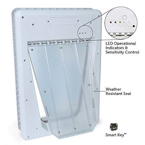 PetSafe Electronic SmartDoor, Automatic Dog and Cat DOOR, Large, Collar Activated with SmartKey