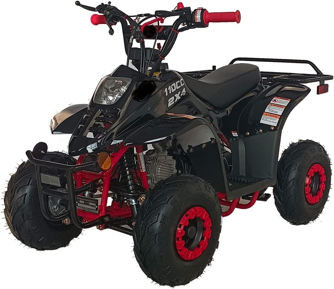 Upgraded 110cc Fully Automatic Gas ATV Youth Strong 4 wheeler for kids Children youth (New Tree Camo color) (Factory Packaged)
