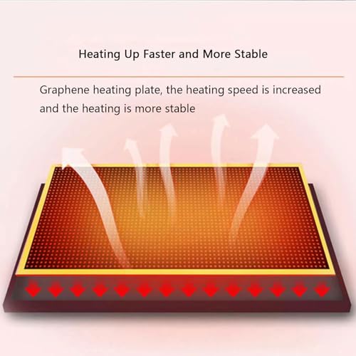 800W Graphene Electric Heater Wall Mounted Energy-Saving Radiator Wall-Mounted Electric Heating Plate with Overheating Protection for Indoor Domestic Living Room Bedroom Bathroom
