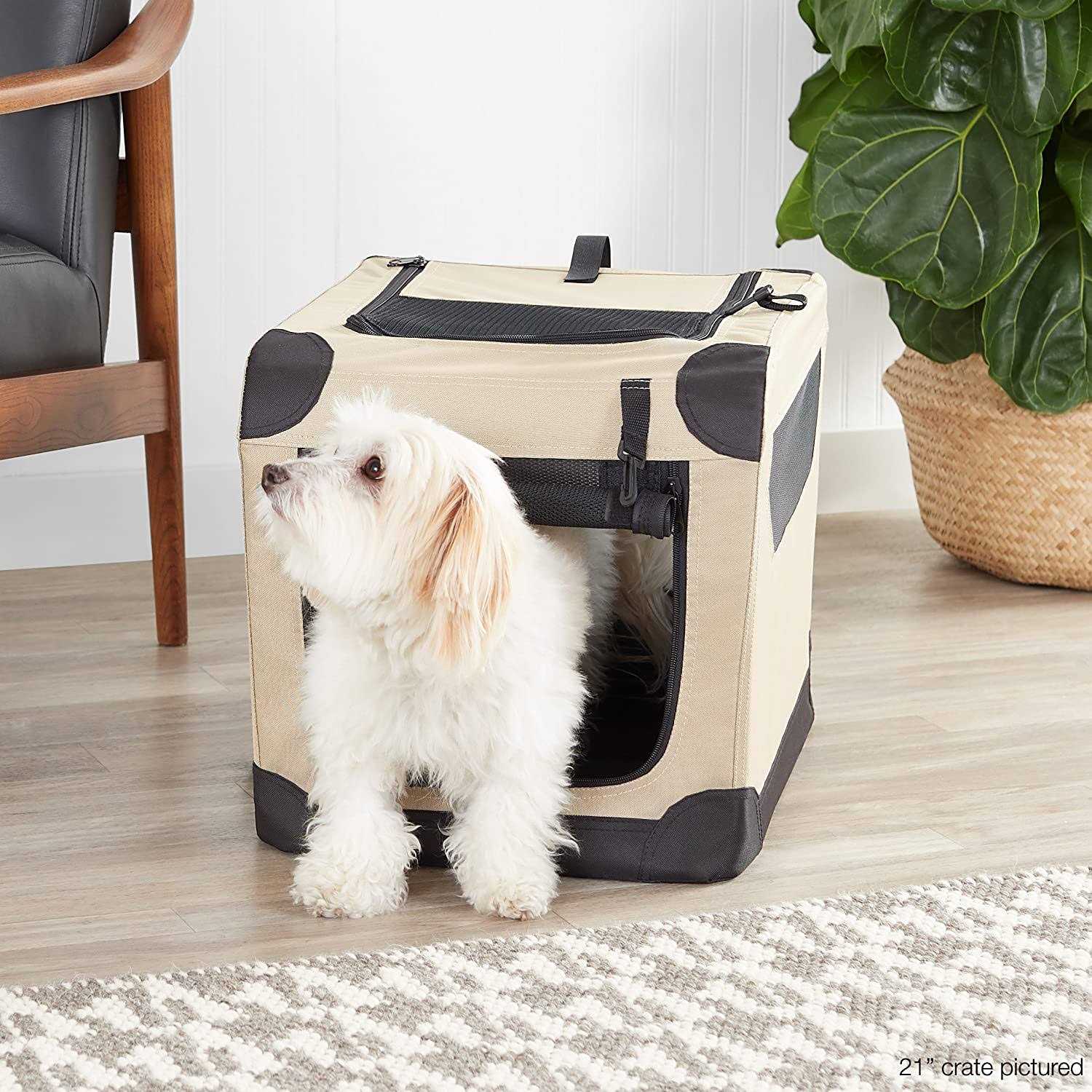 Amazon Basics 2-door Soft-sided Folding Travel Crate Dog Kennel - Pet Supplies online store