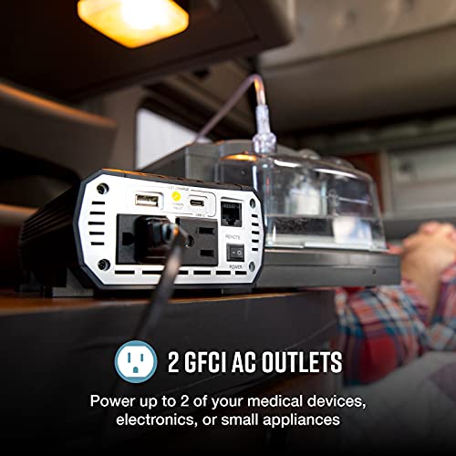 Cobra PRO 2500W Professional Grade Power Inverter, Portable – 2500-Watt Car Charger, 4 Grounded AC Outlets, 2 Fast Charge USB Ports and Remote Controller (CPIALCDG1) Compatible