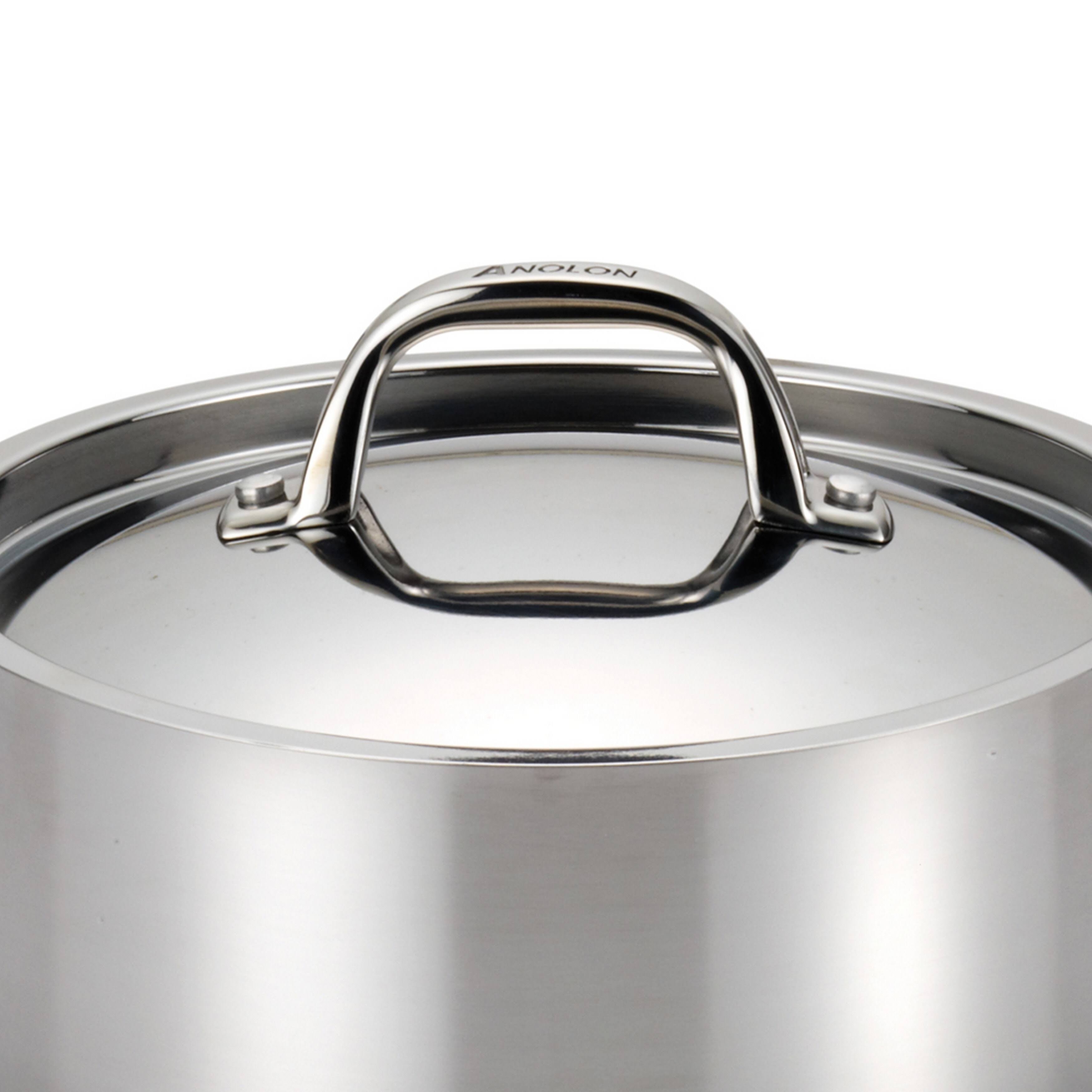 Anolon 5-Qt. Stainless Steel Tri-Ply Clad Covered Dutch Oven
