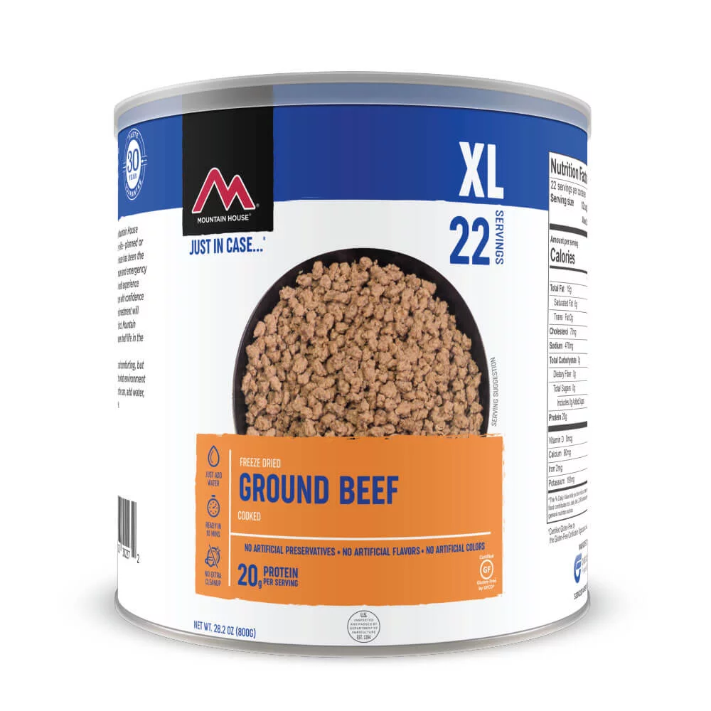 (6 Cans Pack) Mountain House Ground Beef Freeze Dried Food For Emergency Long Term Storage Food For Camping And Hiking ✅