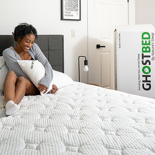 GhostBed Luxe 13 Inch Cool Gel Memory Foam Mattress - Cooling Technology & Comforting Pressure Relief, Twin XL