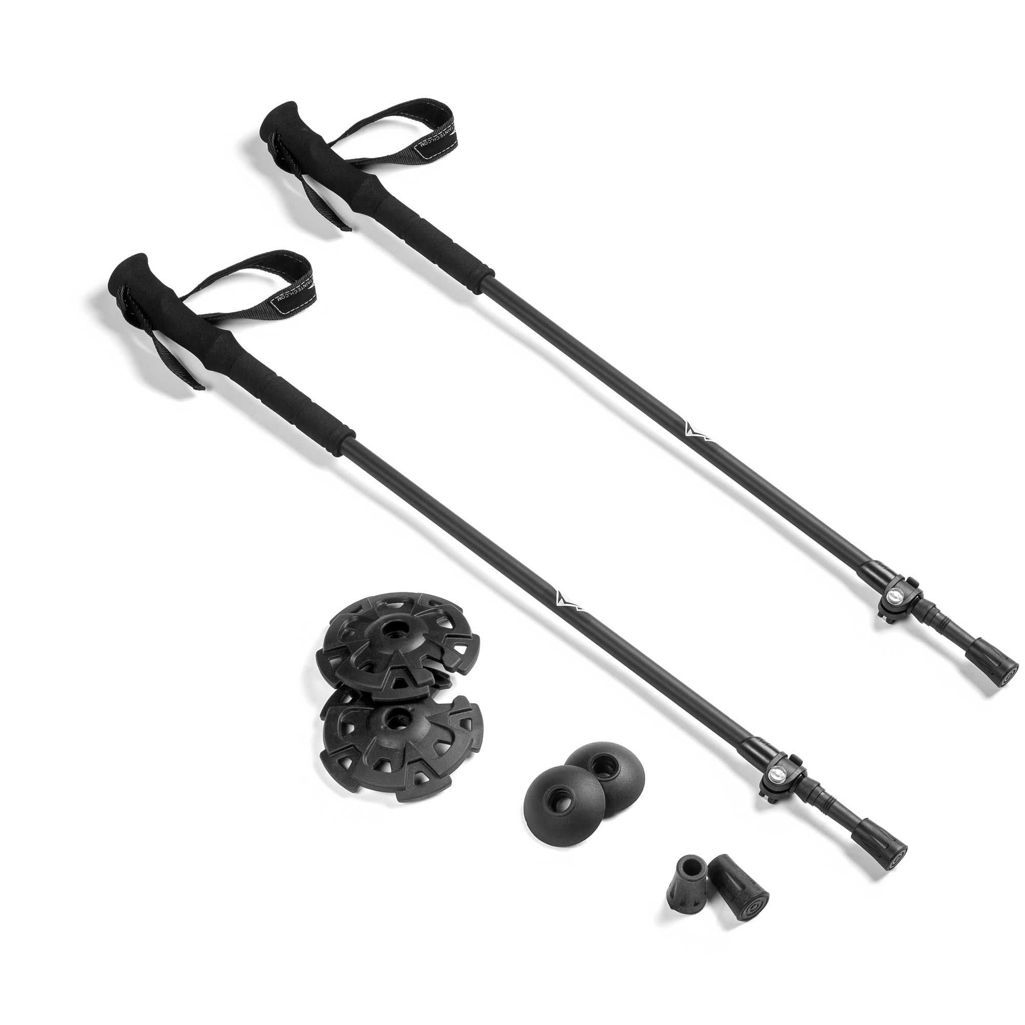 Cascade Mountain Tech Carbon Ultralight Eva Trekking Poles, Black