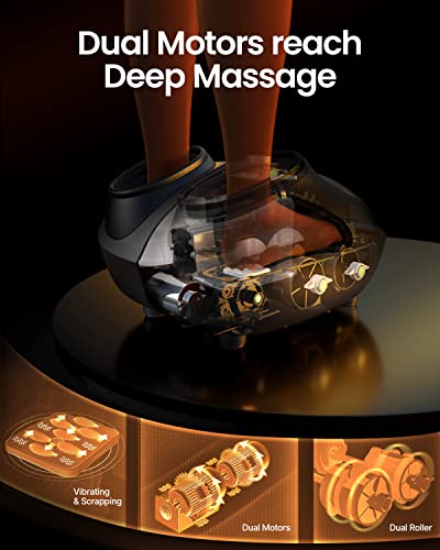 RENPHO Foot Massager Machine with Heat, FSA & HSA Eligible, Electric Foot Massage with Remote, Shiatsu Foot Massager for Foot Care, Fits Feet Up to Men Size 12, Great Gifts for Him Her