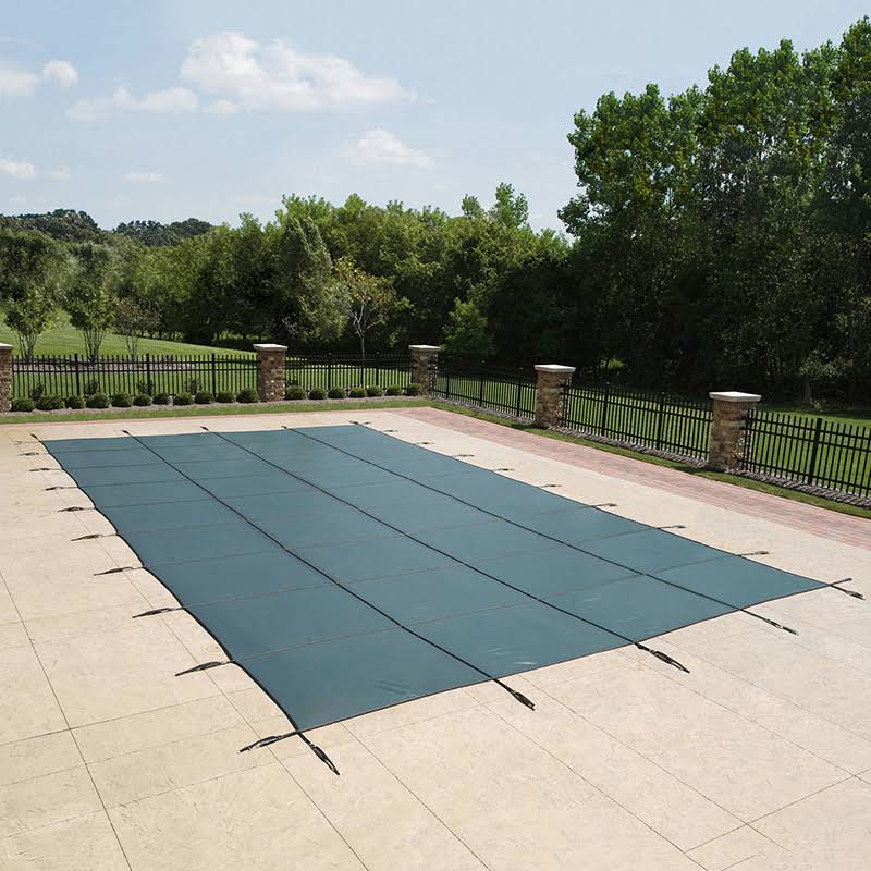 Arctic Armor WS2028B Blue 20-Year Ultra Light Solid Safety Cover for 14-ft x 28-ft Pool w/ Left Step
