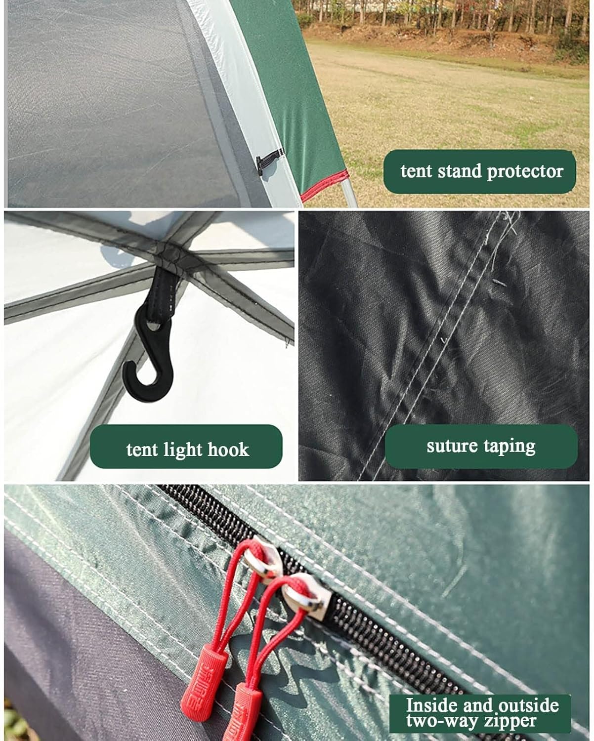 Portable Outdoor Cabin Tent – Waterproof, 4 Season Outdoor Campitent, Mesh & Extra-Wide Doors