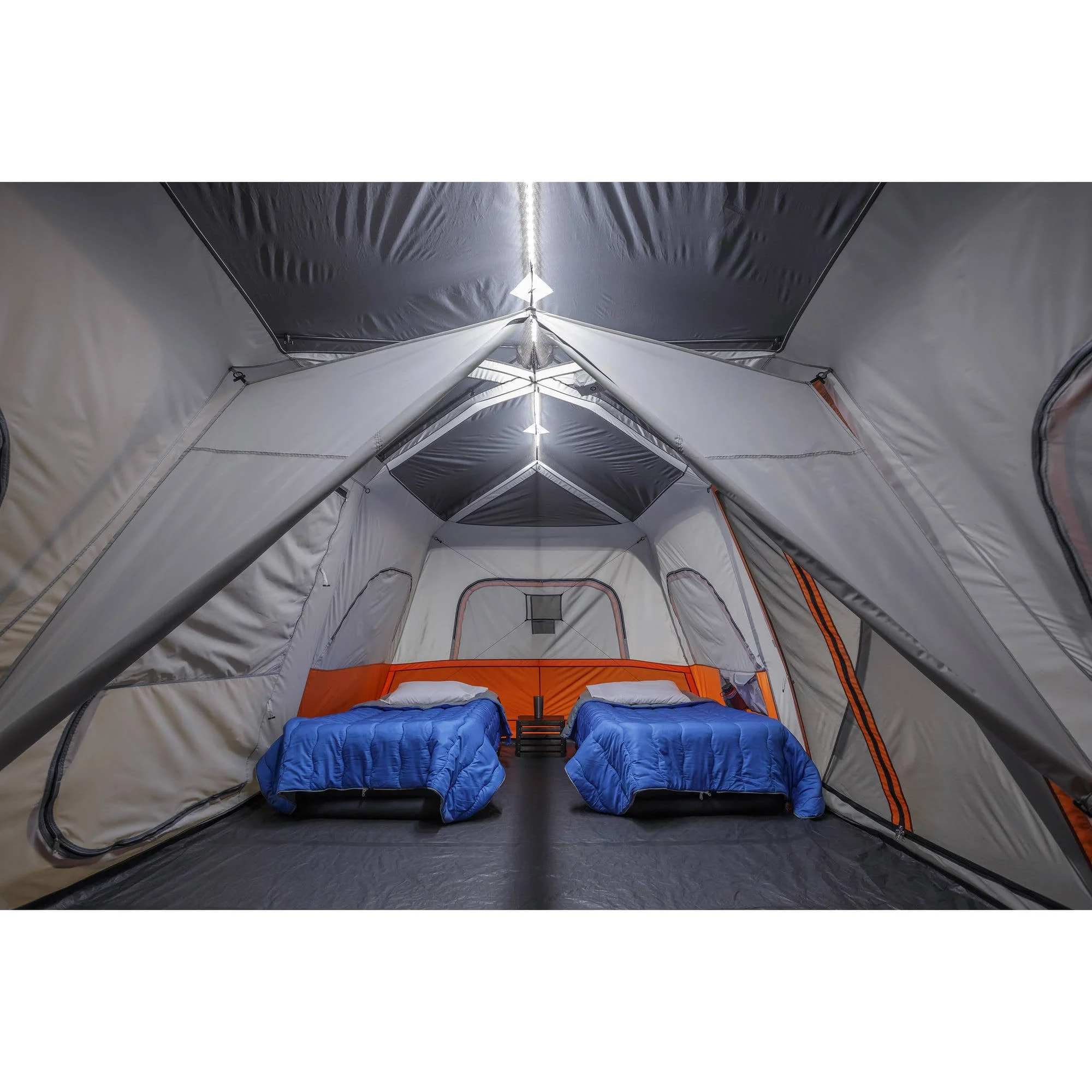 Ozark Trail 12 Person Instant Cabin Tent with Integrated LED Lights, 3 Rooms, 47.87 lbs