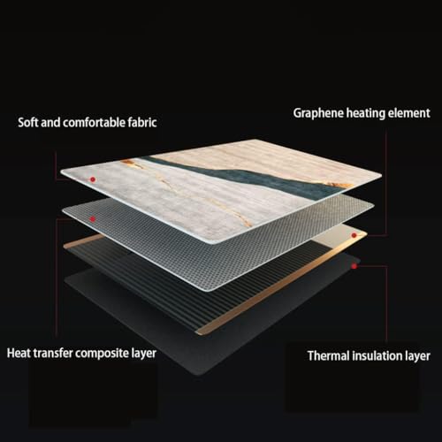 Heated Area Rug Heated Area Rug with Timer and Thermostat Floor Heating Pad Easy to Store Electric Heated Floor Energy Saving Heated Carpet Comfortable