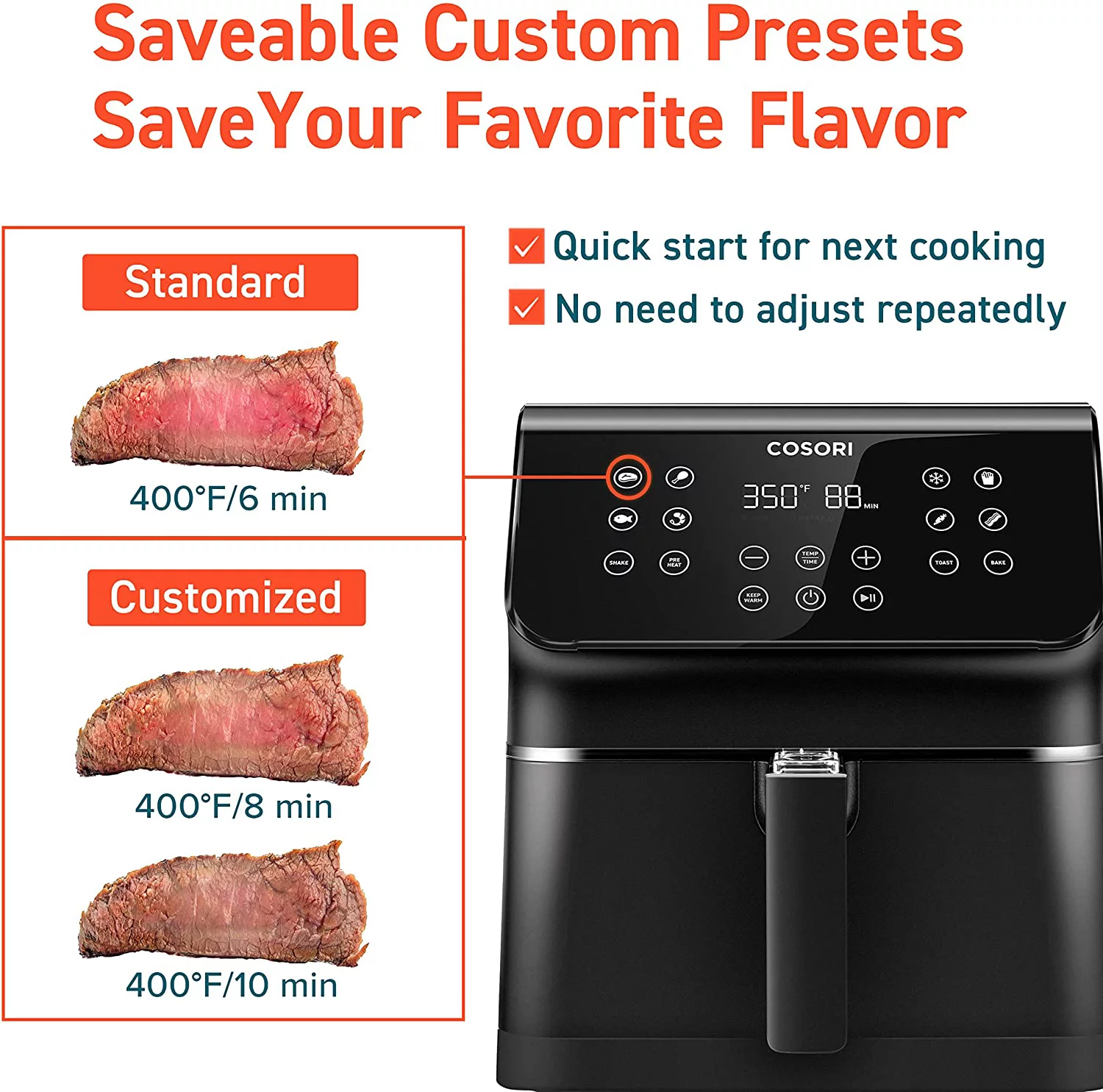 COSORI Air Fryer, Pro II 5.8 QT Large 12-in-1 Oven, Preheat & Keep Warm, Bonus Pizza Pan, Black