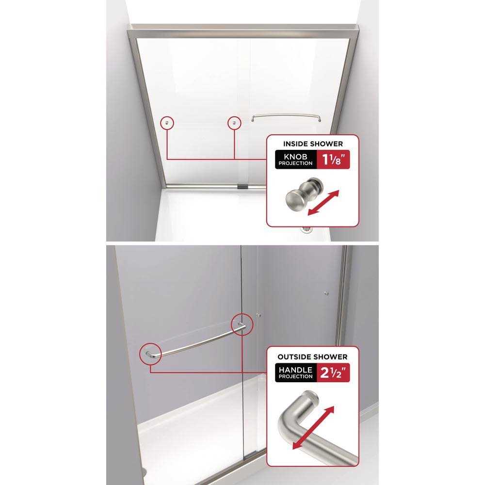 Delta Traditional 60 in. x 70 in. Semi-Frameless Sliding Shower Door in Chrome with 1/4 in. Tempered Rain Glass - Shop Hardware Tools Online Store
