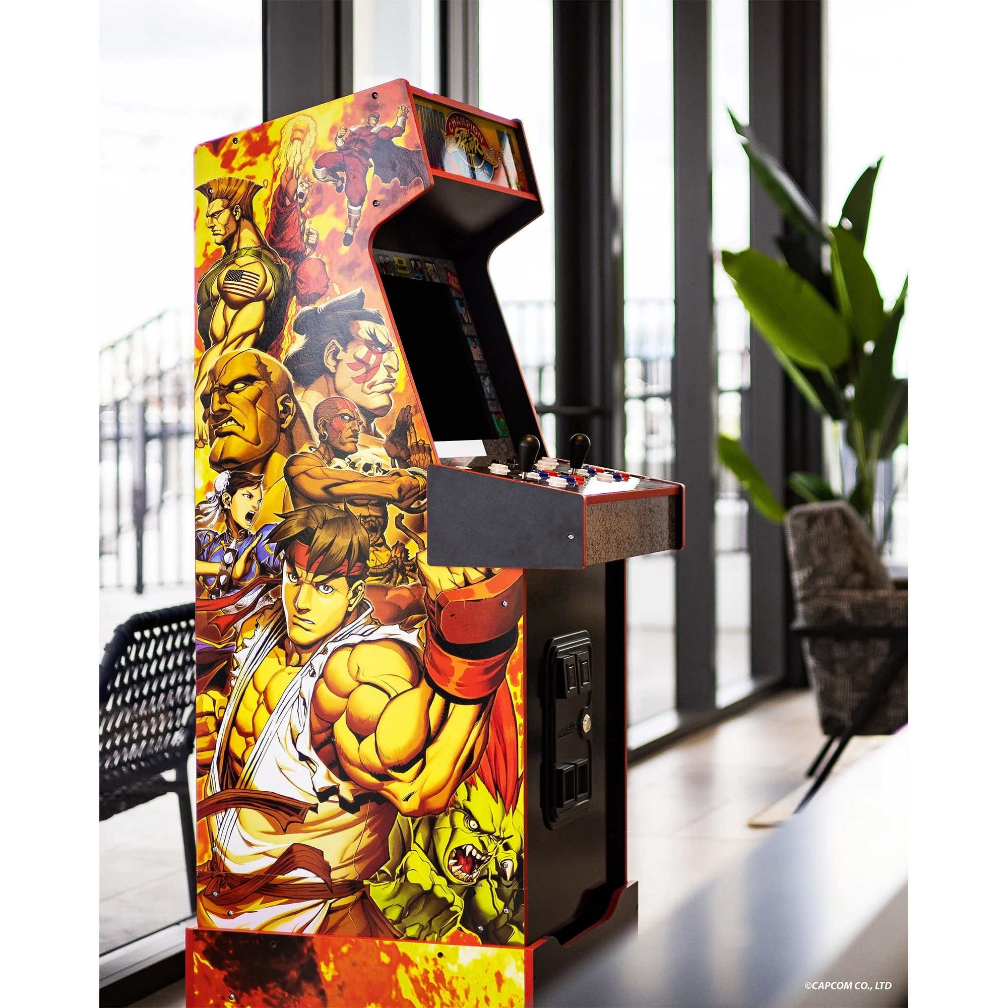 Arcade1UP - 14 Games in 1, Street Fighter II Turbo: Hyper Fighting, Legacy Video Game Arcade with Riser and Wi-Fi Live