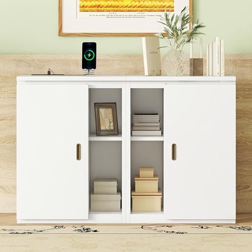 Queen Size Murphy Cube Bed with Bookcase,Can Be Folded Into Cabinet with Storage Shelves and Doors/USB Ports for Guest Room Home Office,White