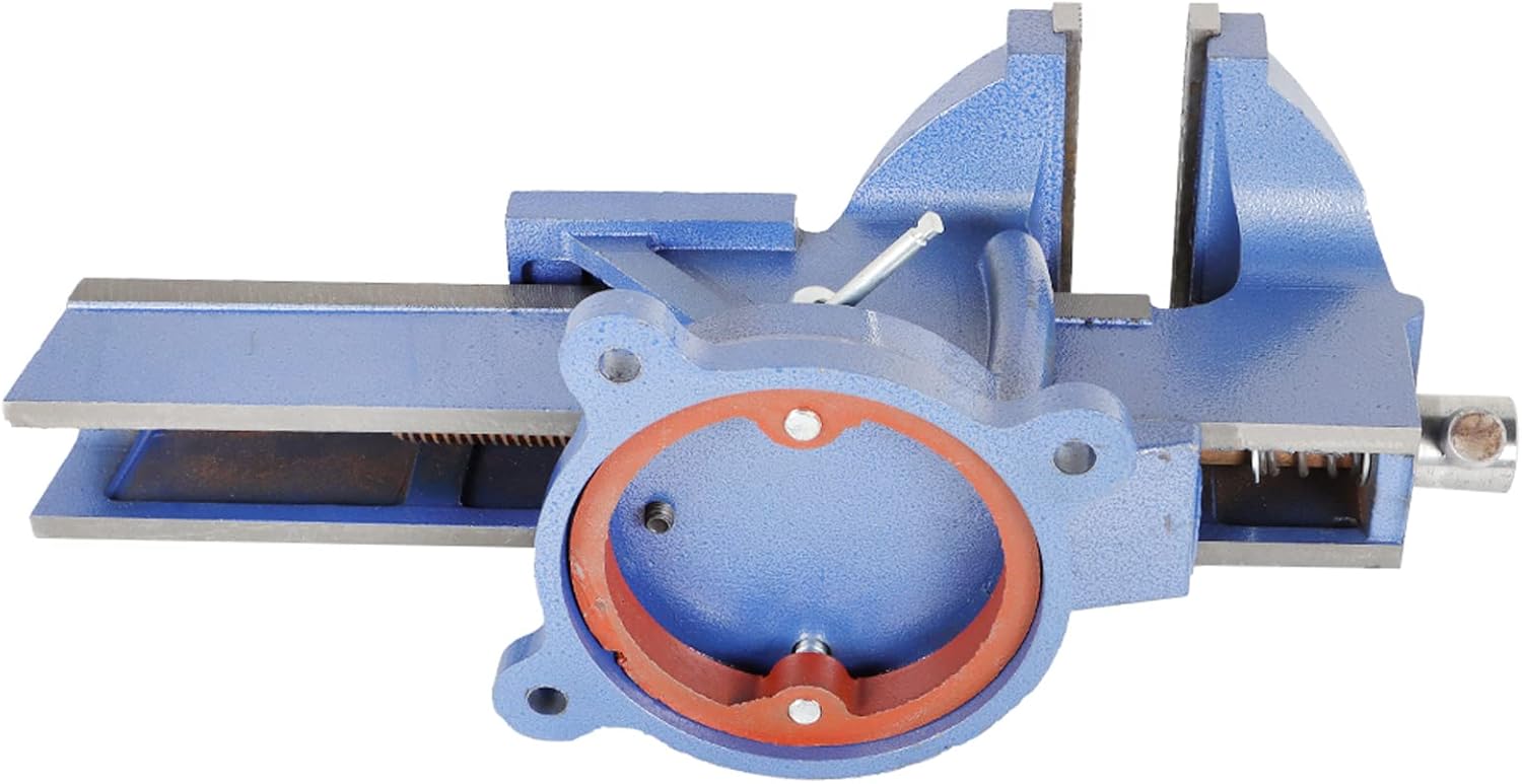8 Swivel Bench Vise 8-Inch Heavy Duty Bench Vise Clamp Vises Locking Base Top Anvil Work Bench Fit for Home and Business Application