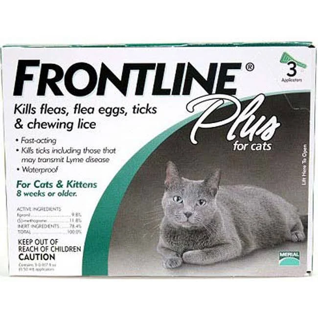Frontline Flea Control Plus for All Cats and Kittens (3 Month Supply)