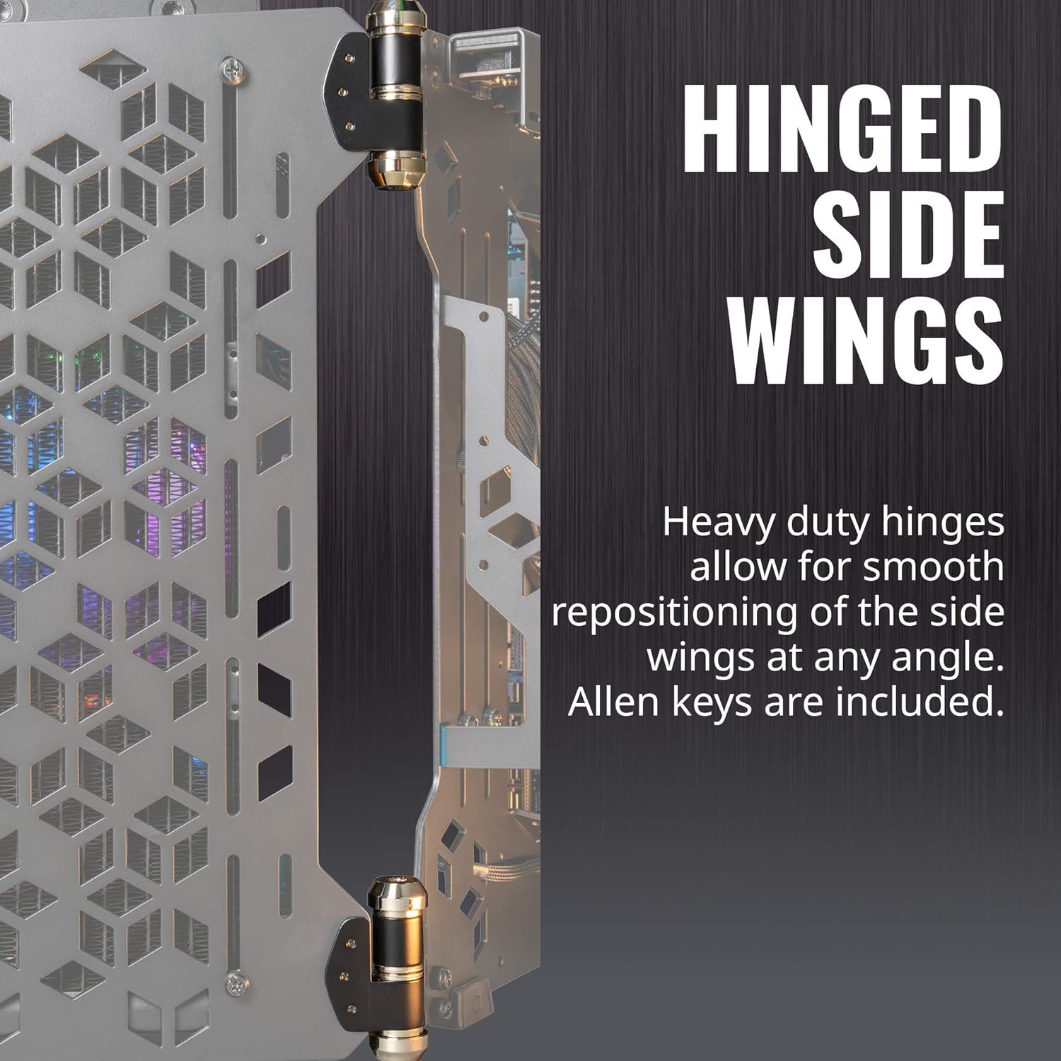 Cooler Master MasterFrame 700 Custom Test Bench/Open-Air ATX PC Case, Panoramic Tempered Glass, Premium Variable Friction Hinges, Built-in VESA Mount