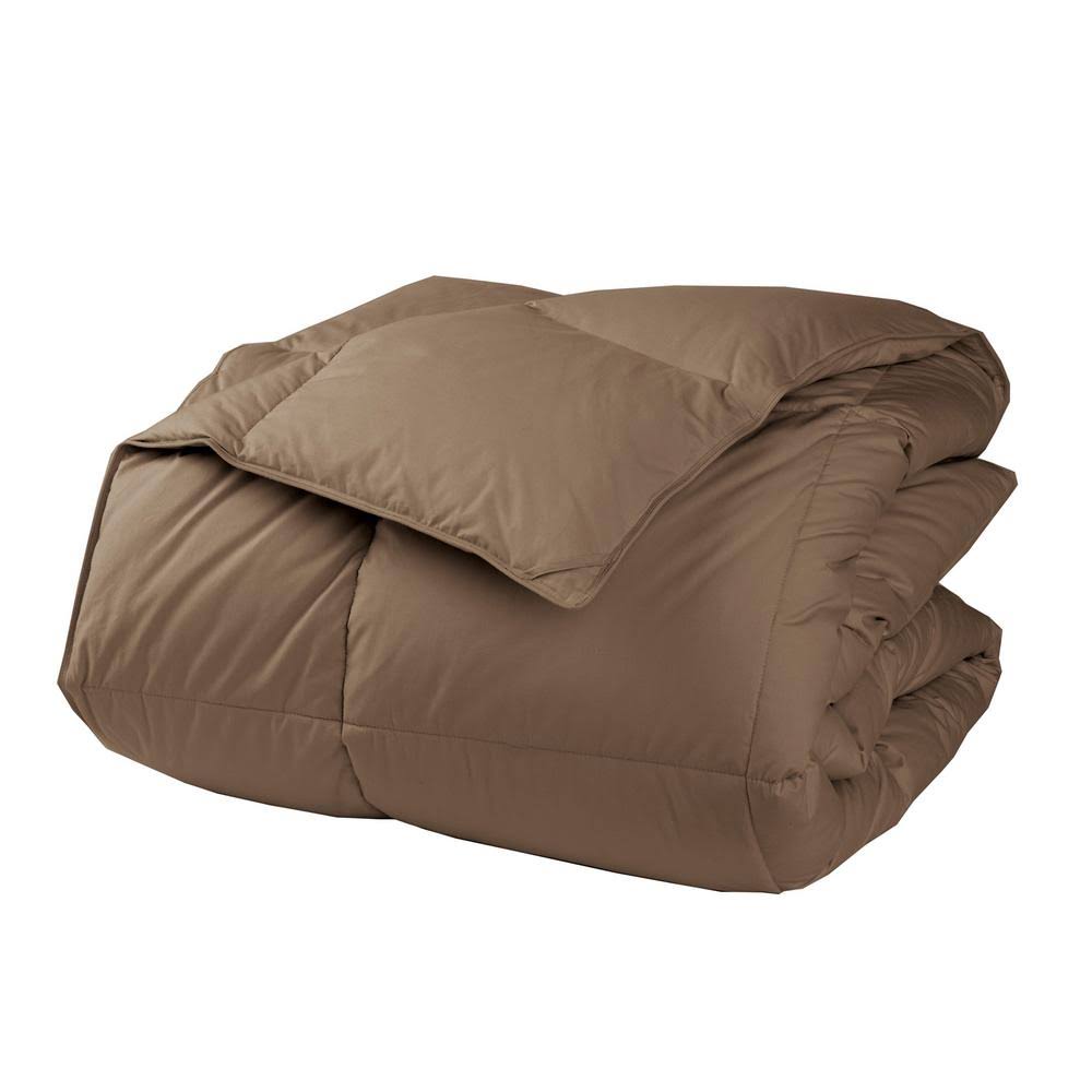 The Company Store Lacrosse LoftAIRE Extra Warmth Mocha King Down Alternative Comforter, Brown