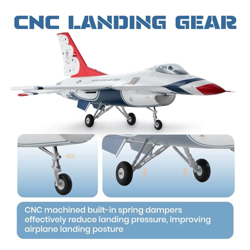 Fms Rc Planes for Adults EDF Jet Remote Control Airplane Fighting Falcon 64mm F16 Battlefield Gray 6 Channel Hobby Rc Airplanes PNP (No Radio, Battery, Charger)