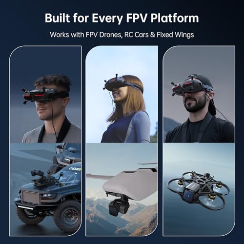 CADDXFPV Walksnail Avatar HD FPV Goggles X – 1080p Ultra-Wide Screen, 50° FOV, Head Tracking, Immersive Flight Experience, HDMI/AV Input, Compatible FPV Drone Goggles for All Walksnail VTX Kits