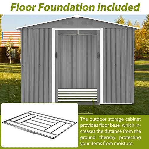 6x4 Ft Outdoor Storage Shed, Heavy-Duty All-Weather Tool Shed with Lockable Doors, Durable Resin Construction for, Patio & Backyard Organization Black