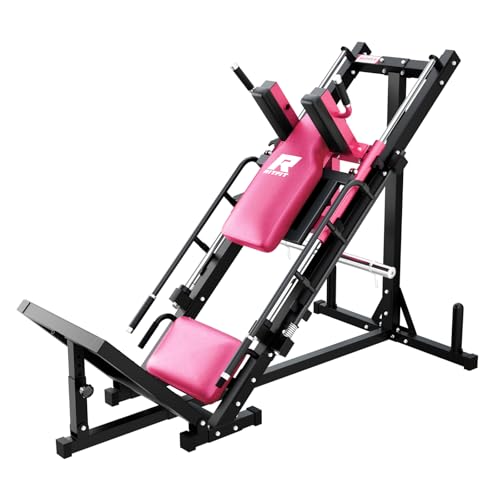RitFit Leg Press Hack Squat Machine, Professional Adjustable Leg Press Machine for Home Gym with Linear Bearing, Specialty Hack Squat Machine for Full Lower Body Workout with Weight Storage Posts