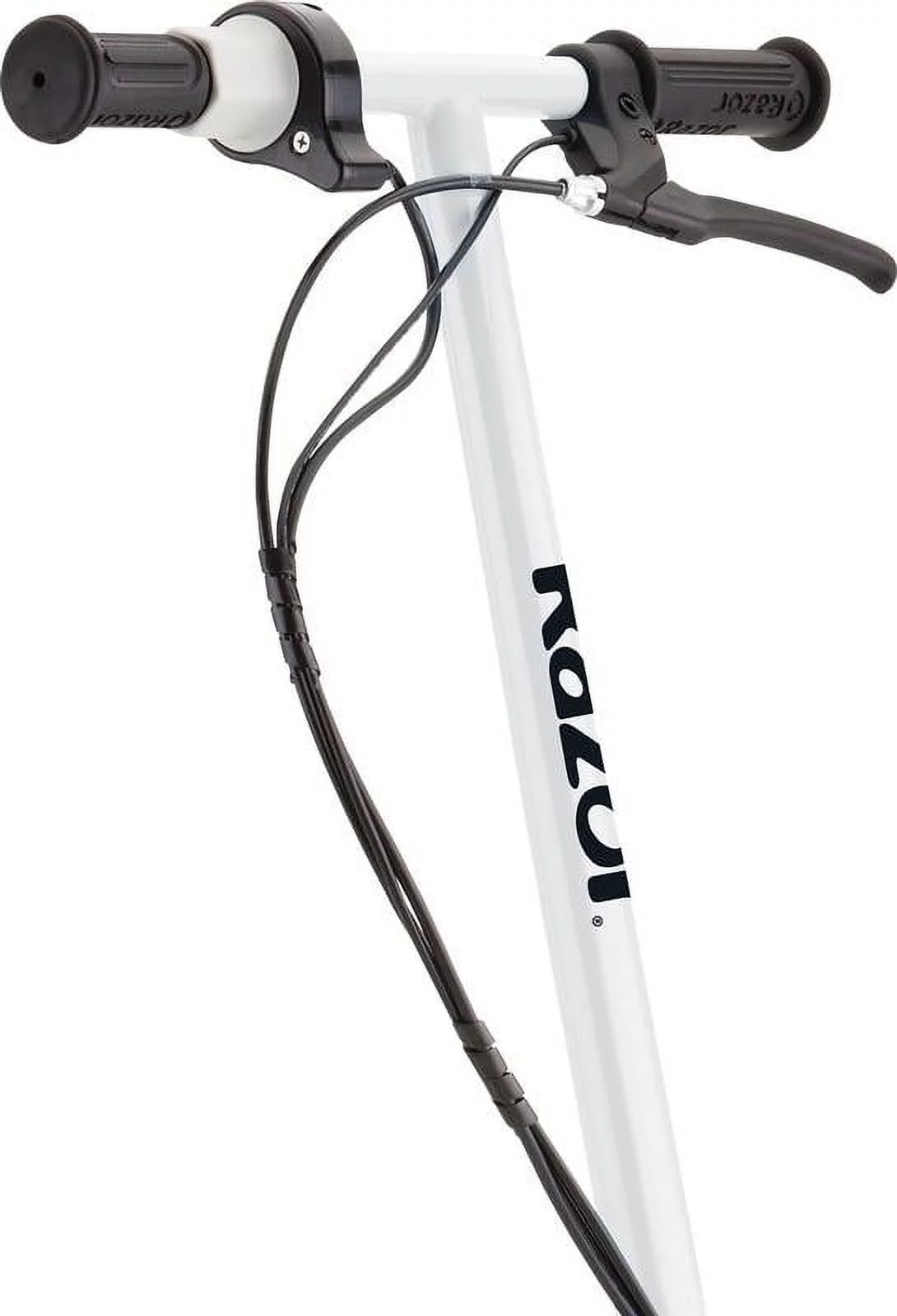 Razor E200 Electric Scooter - White, for Ages 13+ and up to 154 lbs, 8" Pneumatic Front Tire, 200W Chain Motor, Up to 12 mph & up to 8-mile Range, 24V Sealed Lead-Acid Battery