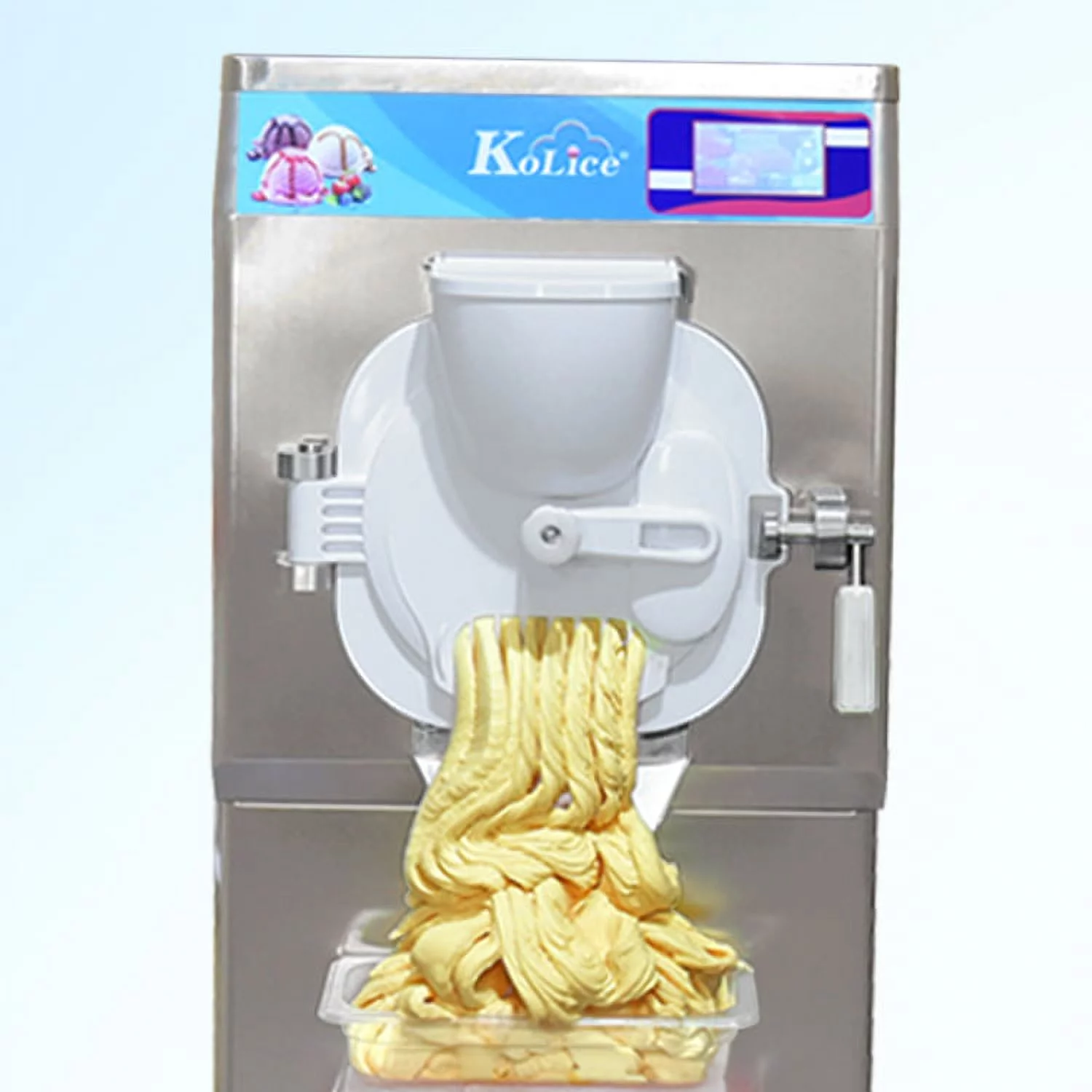 Kolice ETL Commercial Hard Ice Cream Machine, Batch Freezer,Italian Ice Water Machine-30-40L/H