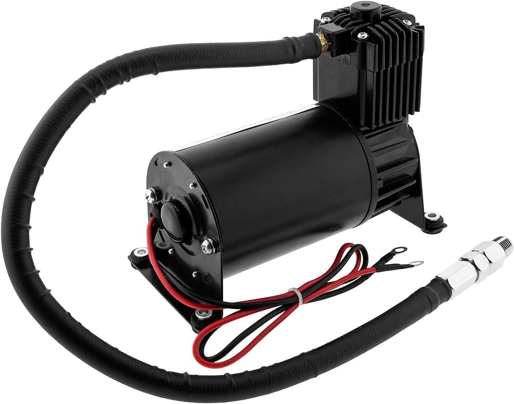 Vixen Horns Train Horn Kit for Trucks/Car/Semi. Complete Onboard System- 150psi Air Compressor, 1.5 Gallon Tank, 3 Trumpets. Super Loud dB. Fits Vehicles Like Pickup/Jeep/RV/SUV 12v VXO8715B/3118B