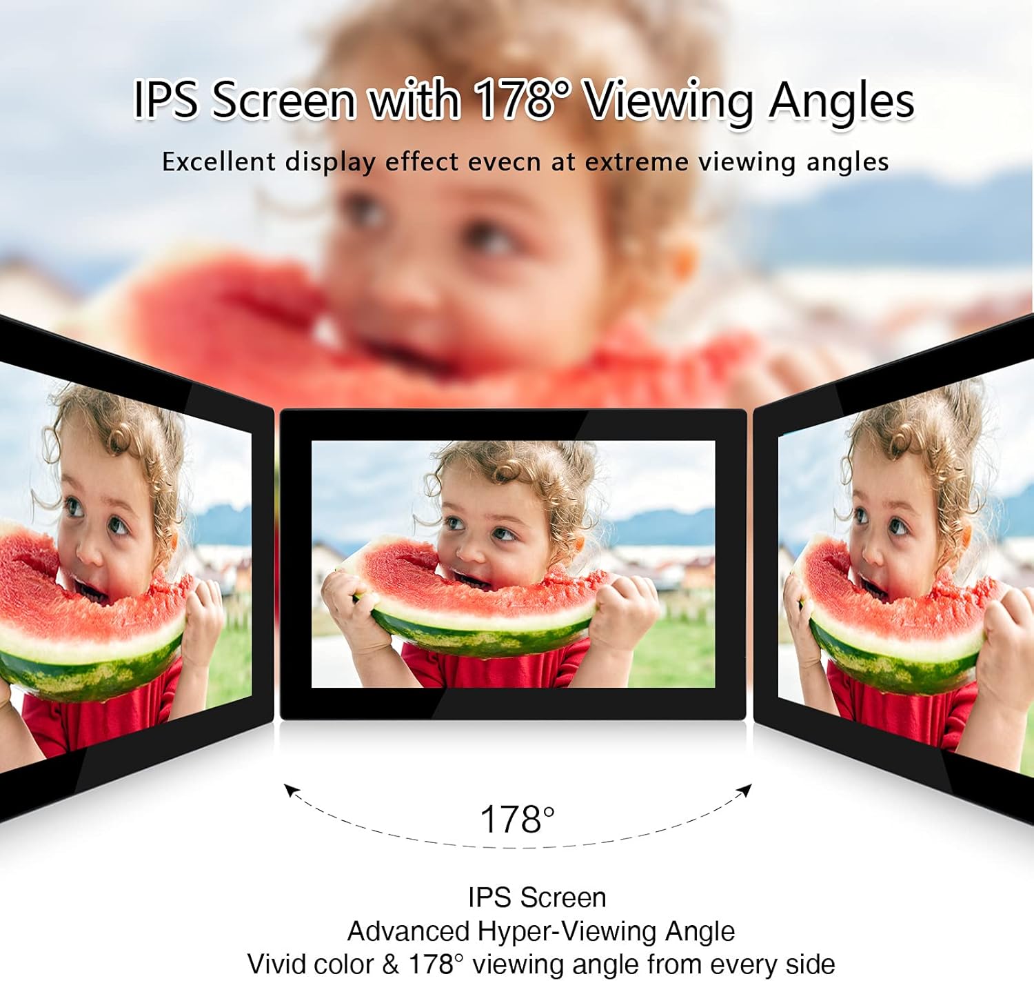 FRAMEO Smart Digital Photo Frame WiFi 10.1 Inch 1920×1200 FHD IPS Touch Screen, 16GB Storage, Support USB/SD Card, Auto-Rotate, Wall-Mountable, Easy Share Photos or Videos via Free App
