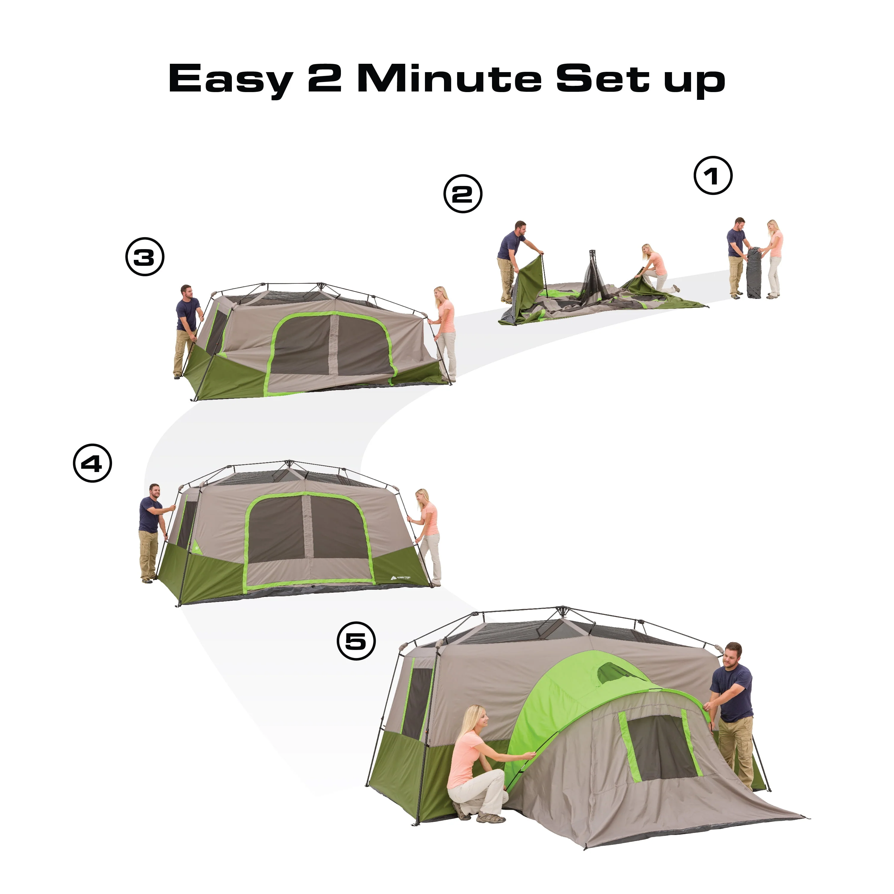 Ozark Trail 11-Person Instant Cabin Tent with Private Room