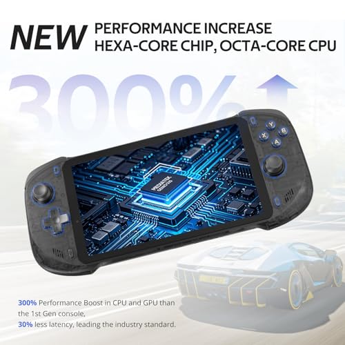 OnePro Cloud Handheld Portable Remote Play Gaming Console, For Xbox Cloud Gaming, NVIDIA GeForce NOW, Playstation, PC, Long-Battery Life, 7" 1080P Touchscreen, Lightweight Retro Game Handheld - 64G