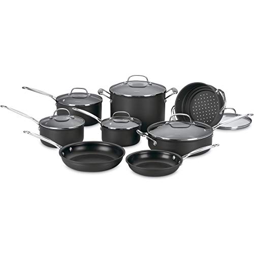 Cuisinart 66-10 Chef's Classic 10-Piece Cookware Set Nonstick-Hard-Anodized