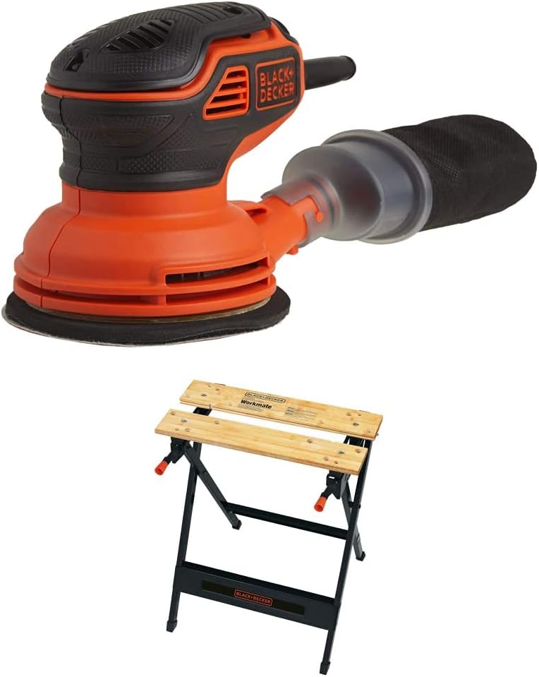 BLACK+DECKER 2.4 Amp 5 in. Electric Random Orbit Sander (BDERO600) Pack of 2